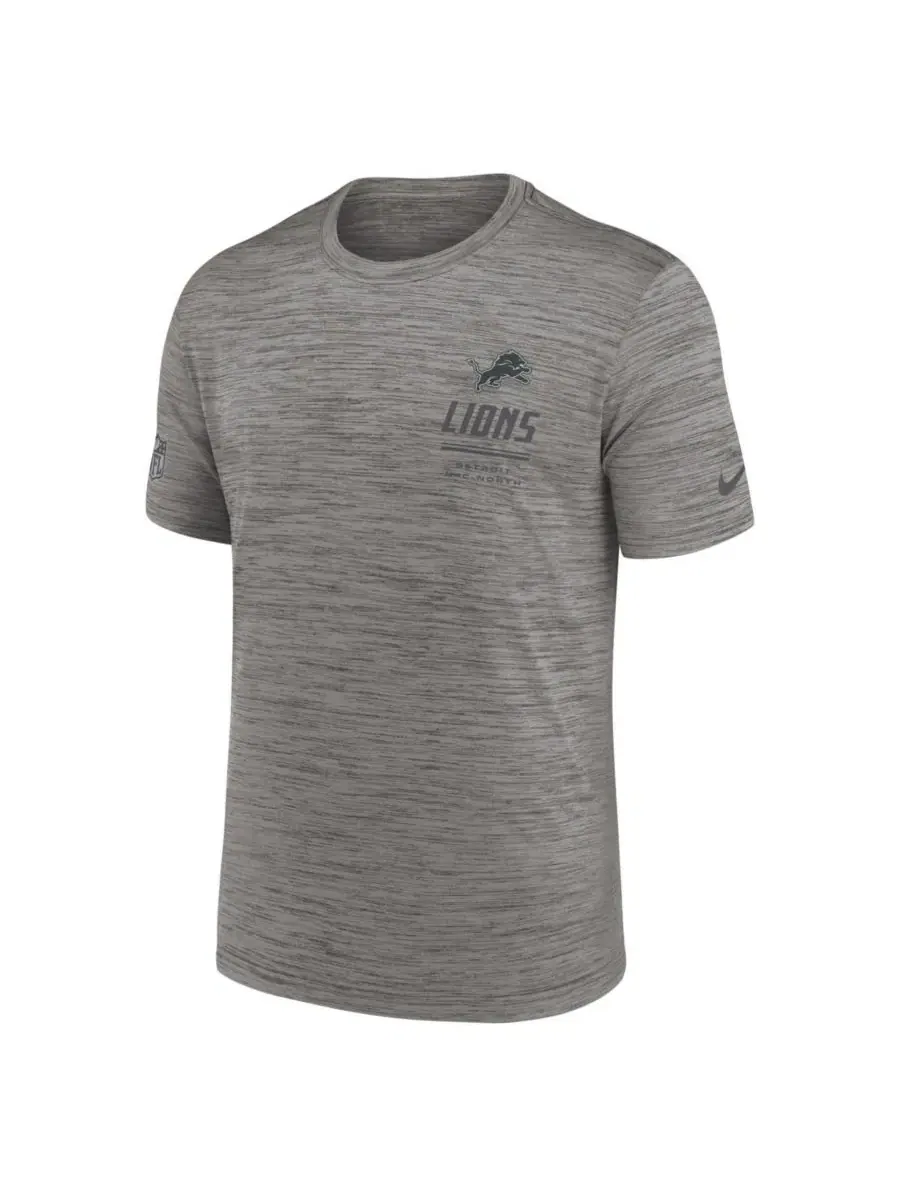 Футболка с коротким рукавом Dri-FIT Sideline Velocity Detroit Lions Nike — изображение 1 из 5, серый