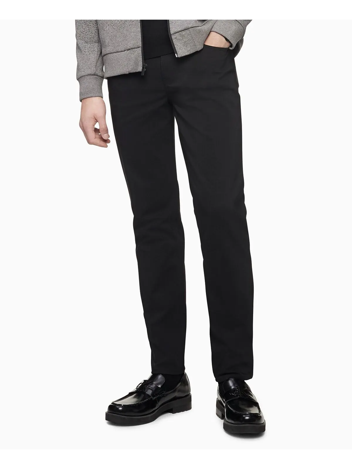 Мужские брюки ck move 365 slim-fit performance stretch Calvin Klein — изображение 2 из 3, черный