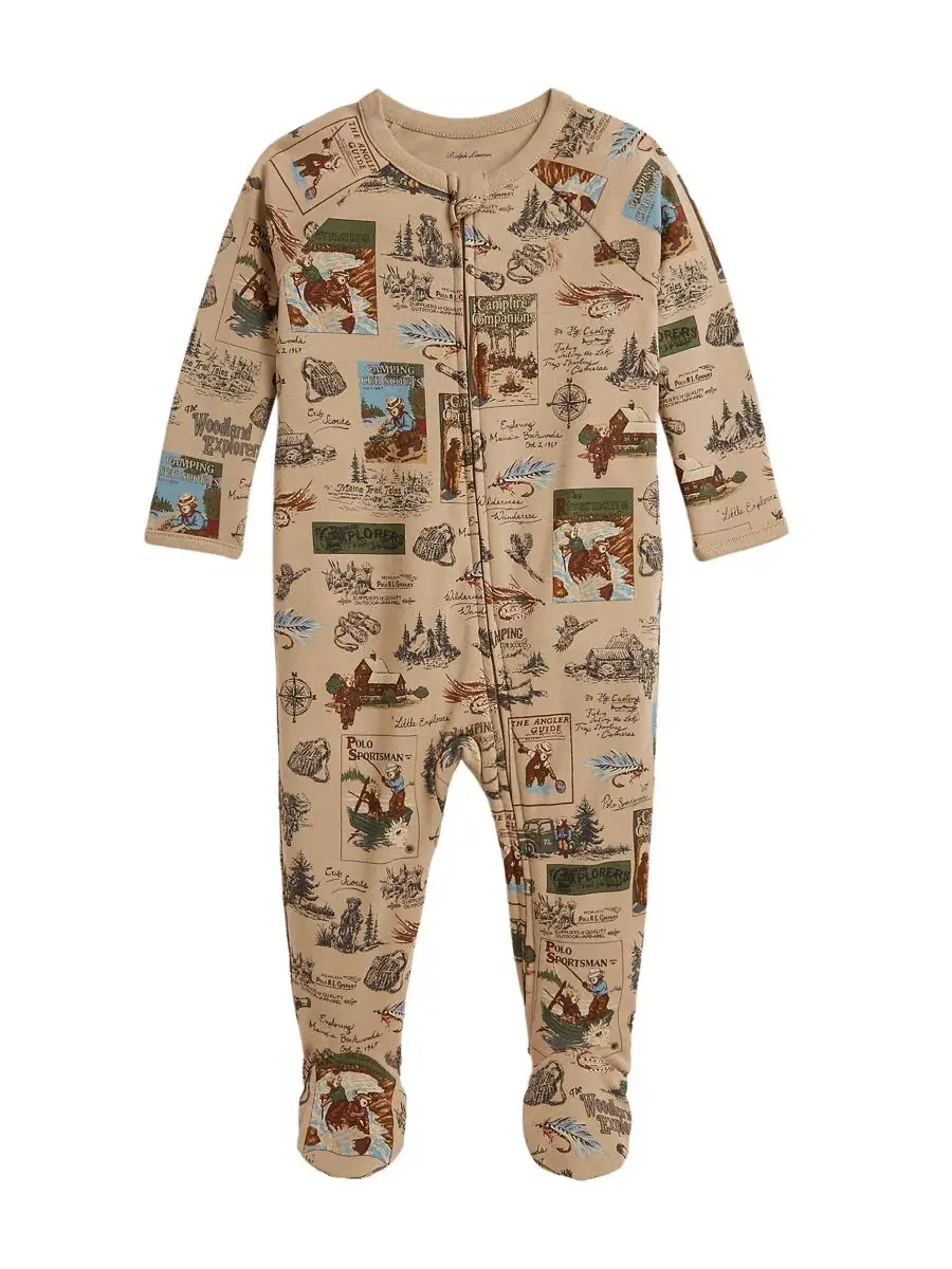 Детский комбинезон с принтом Polo Bear Polo Ralph Lauren, Wilderness Scout Baby Bear — изображение 1 из 3