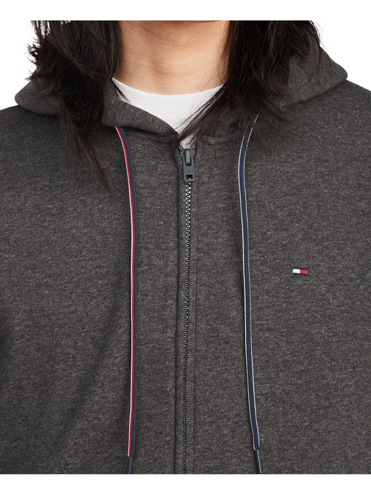 Мужская толстовка на молнии Big & Tall Plains Tommy Hilfiger — изображение 3 из 3, темно-серый серый