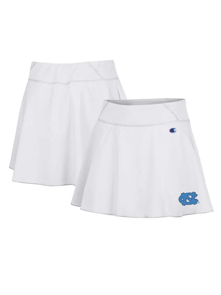 Champion Женская белая юбка-шорты North Carolina Tar Heels Tailgate Soft Touch