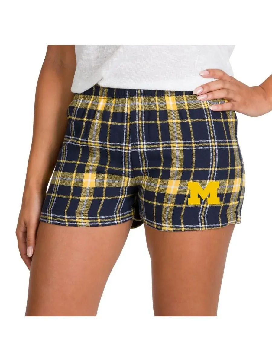 Concepts Sport Женские фланелевые шорты Michigan Wolverines Ultimate — изображение 1 из 1, темно-синий