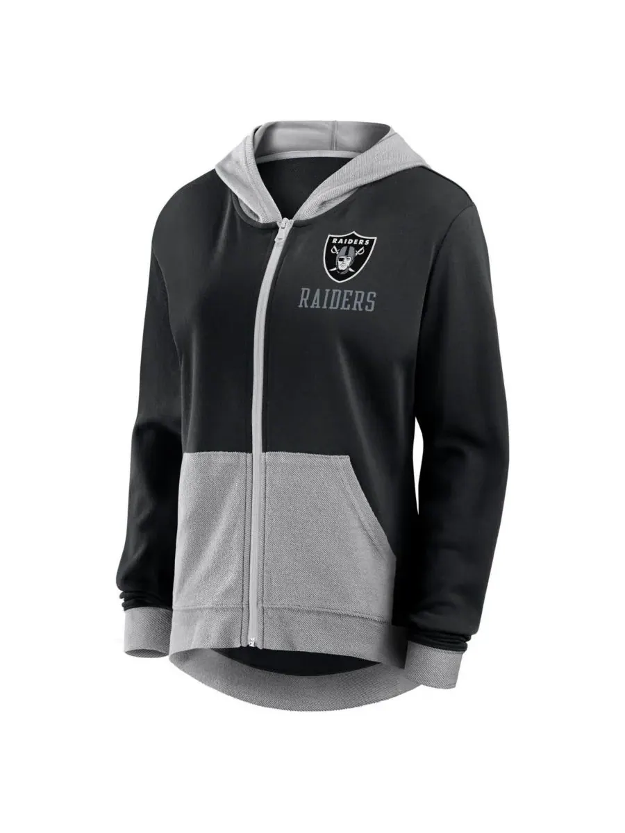 Fanatics Женская черная толстовка на молнии Las Vegas Raiders Hit It — изображение 3 из 3, черный