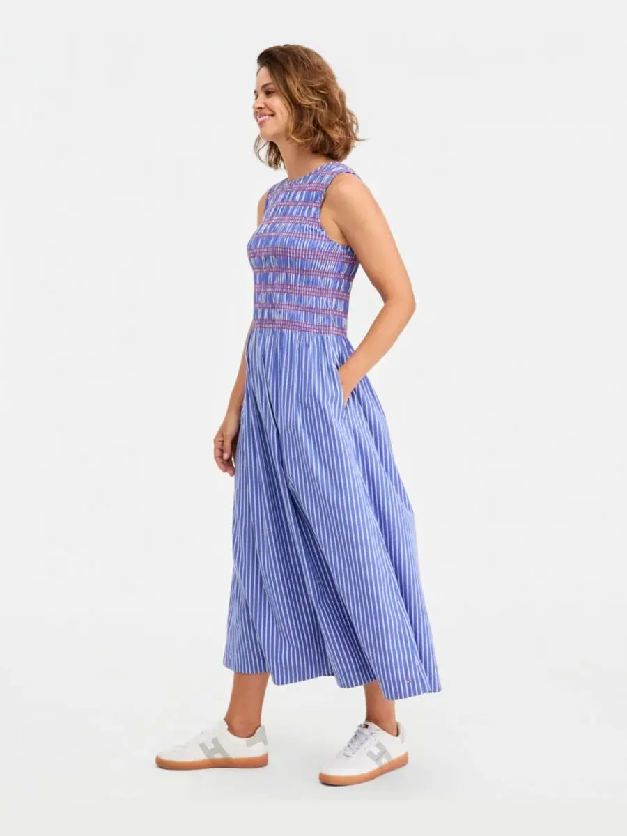 Макси-платье без рукавов Tommy Hilfiger, Smocking Stripe — изображение 2 из 8