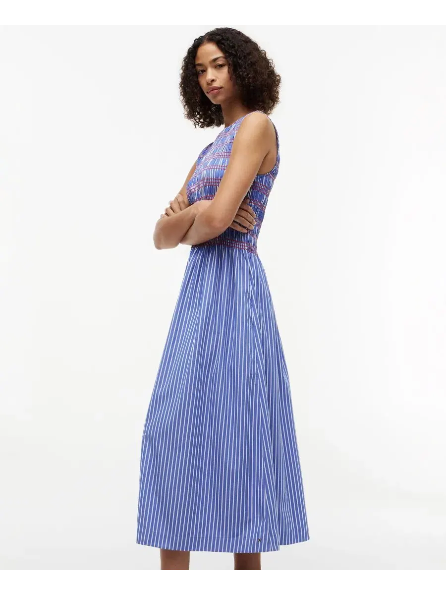 Макси-платье без рукавов Tommy Hilfiger, Smocking Stripe — изображение 6 из 8