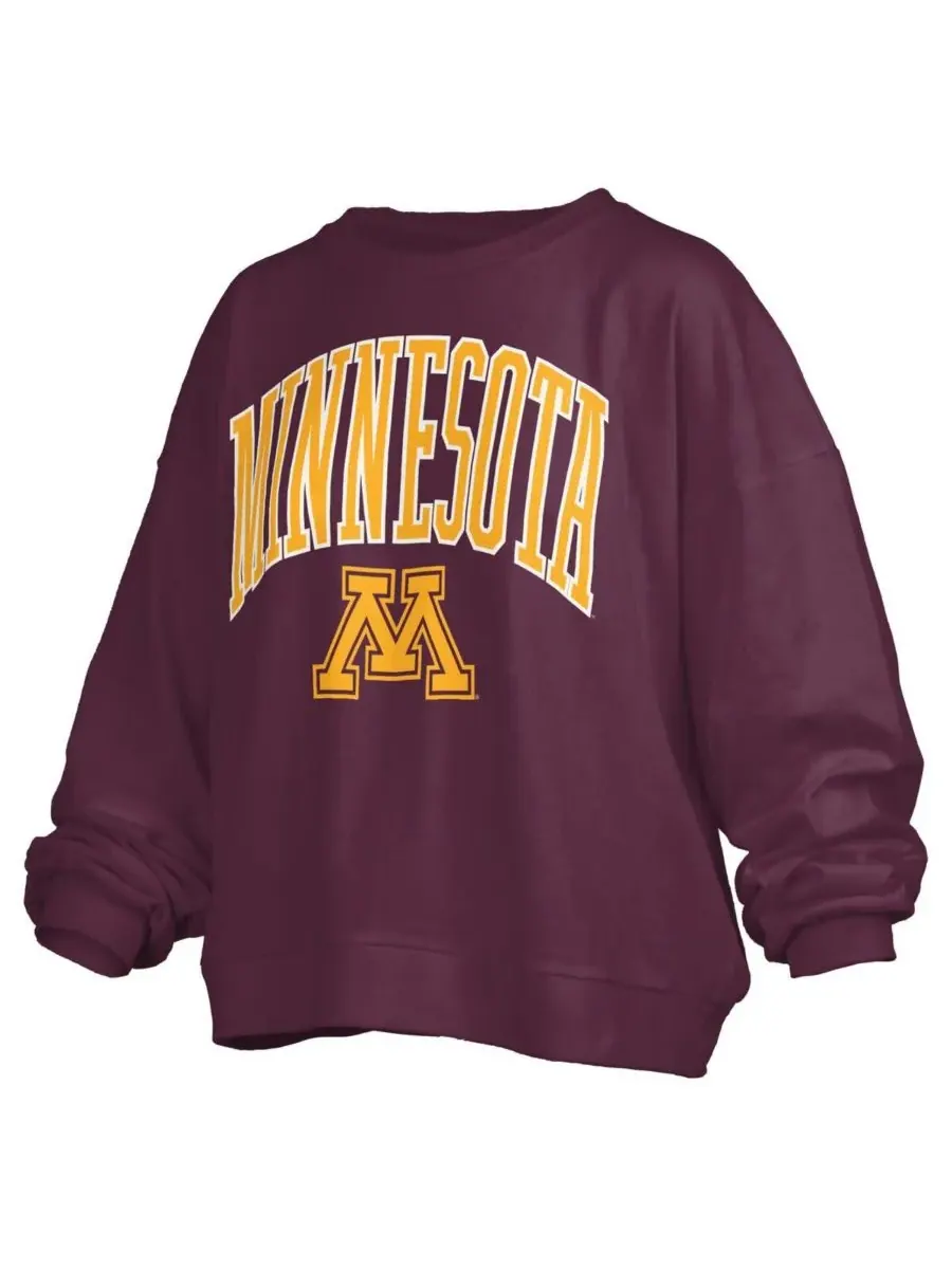 Pressbox Женская бордовая толстовка-пуловер Minnesota Golden Gophers Janise Arch Over Logo Waist — изображение 3 из 3