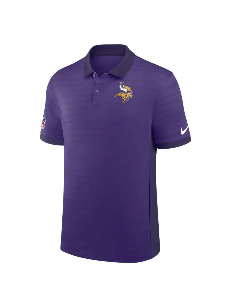 Nike Мужская фиолетовая поло-рубашка Minnesota Vikings Sideline Victory Stripe Performance — изображение 2 из 3, фиолетовый