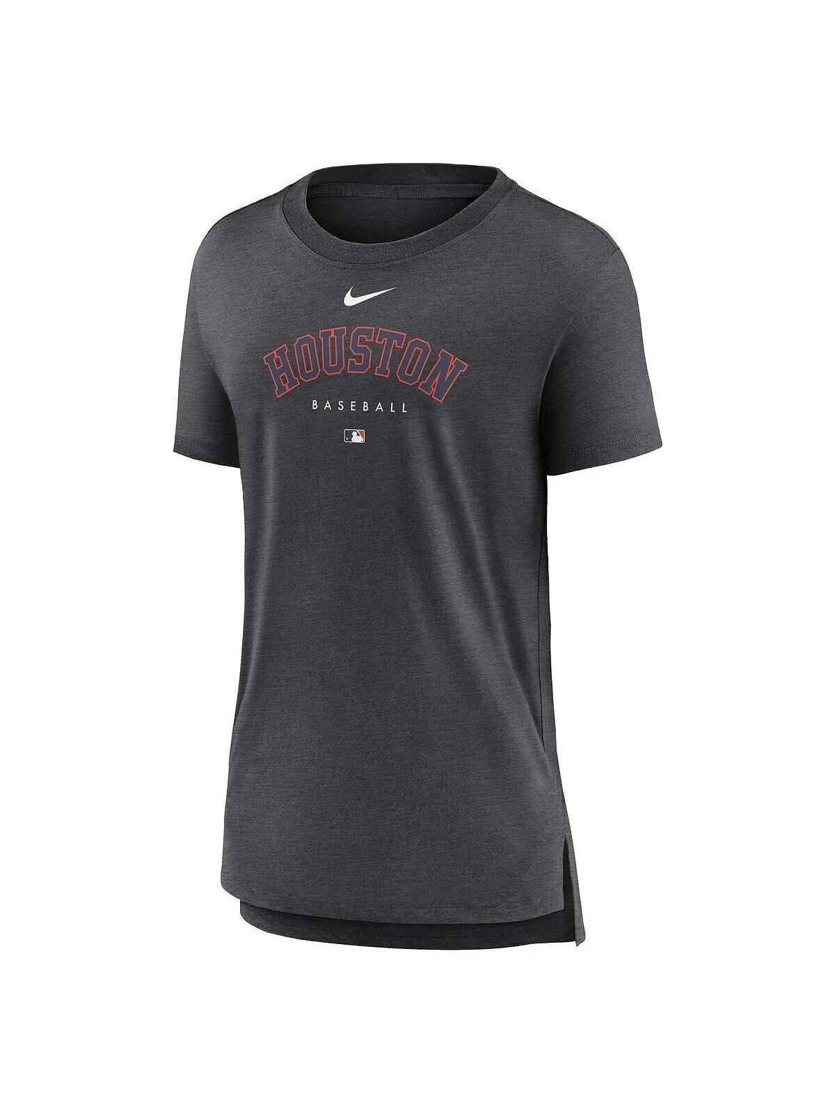 Женская футболка темно-серого цвета Houston Astros Authentic Collection Early Work Tri-Blend Nike — изображение 2 из 3