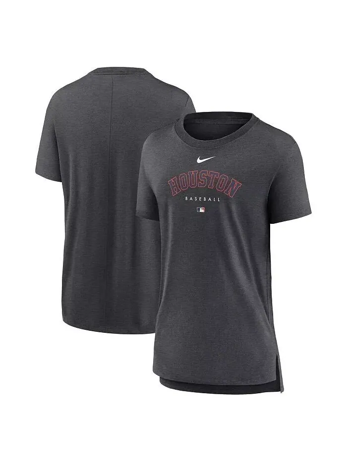 Женская футболка темно-серого цвета Houston Astros Authentic Collection Early Work Tri-Blend Nike — изображение 1 из 3