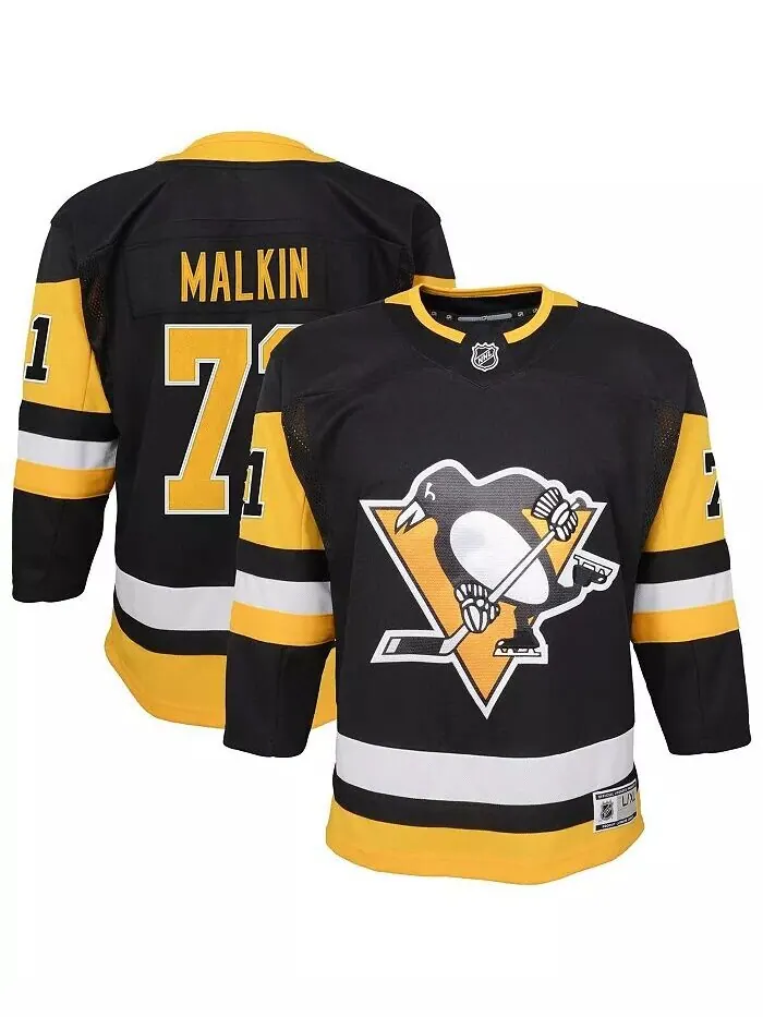 Домашняя футболка премьер-игрока Big Boys Евгения Малкина Black Pittsburgh Penguins Outerstuff — изображение 1 из 3