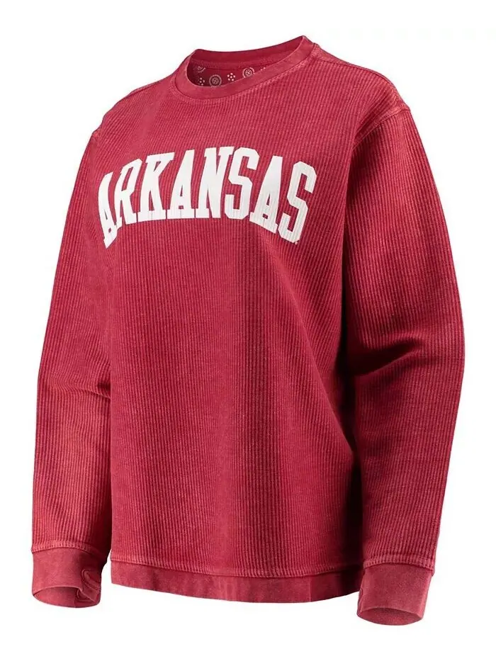 Женский свитшот Cardinal Arkansas Razorbacks с удобным шнурком в винтажном стиле, базовый пуловер с — изображение 2 из 3