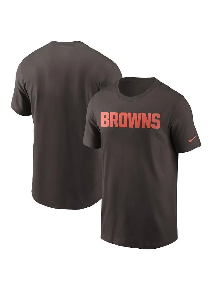 Мужская коричневая футболка с надписью Cleveland Browns Team Nike — изображение 1 из 3, коричневый