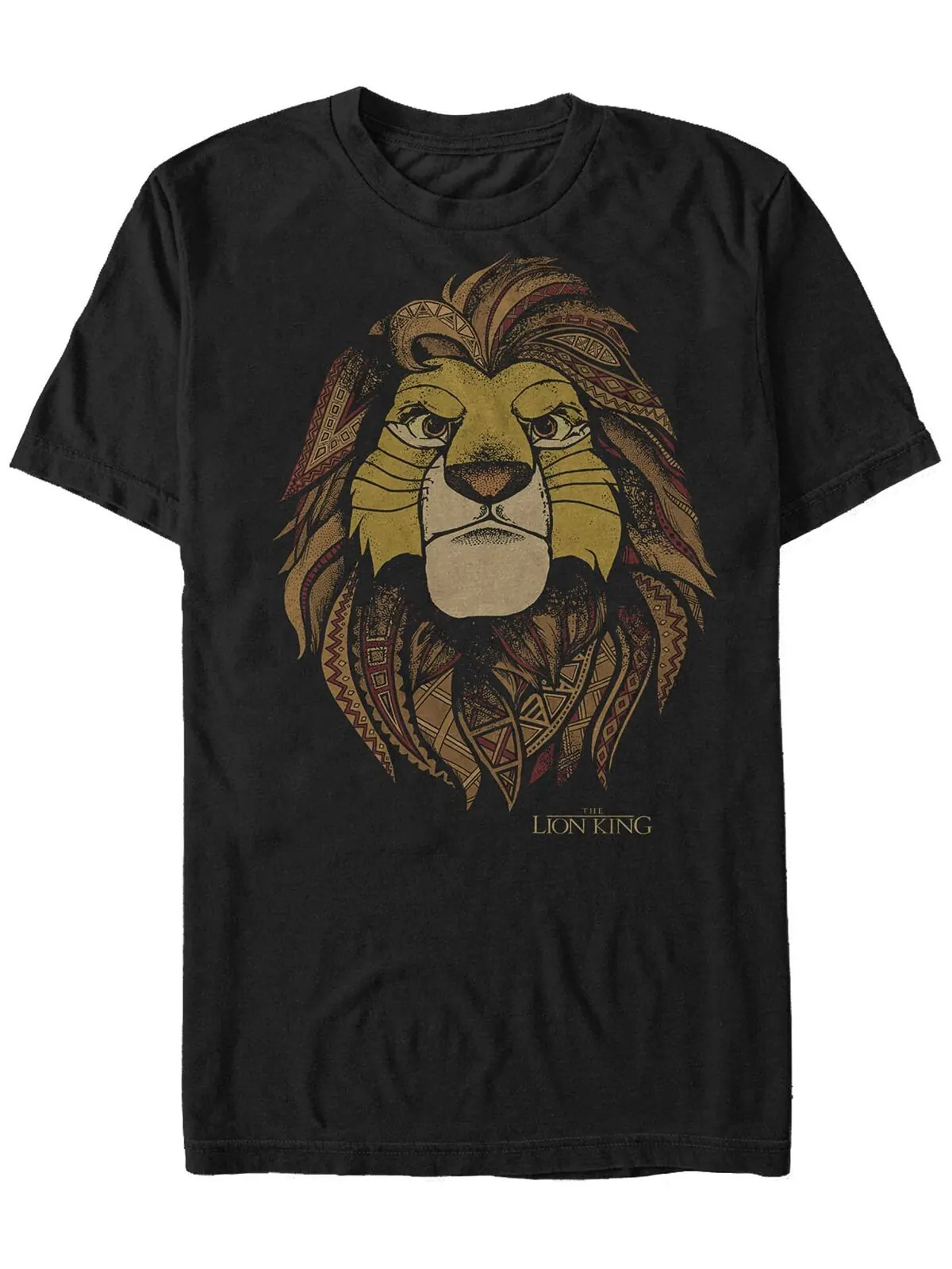 Мужская футболка с короткими рукавами disney king lion king noble simba Fifth Sun — изображение 1 из 1, черный