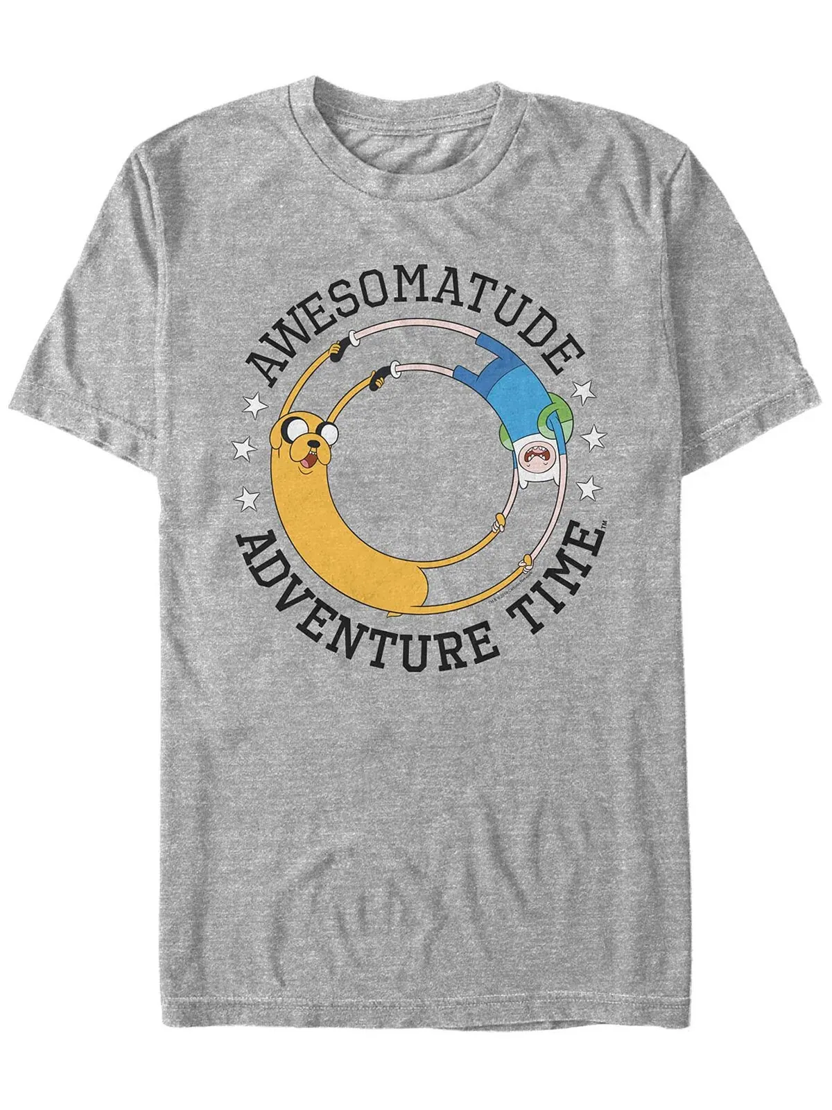 Мужская футболка с коротким рукавом awesomatude adventure time Fifth Sun — изображение 1 из 1, серый