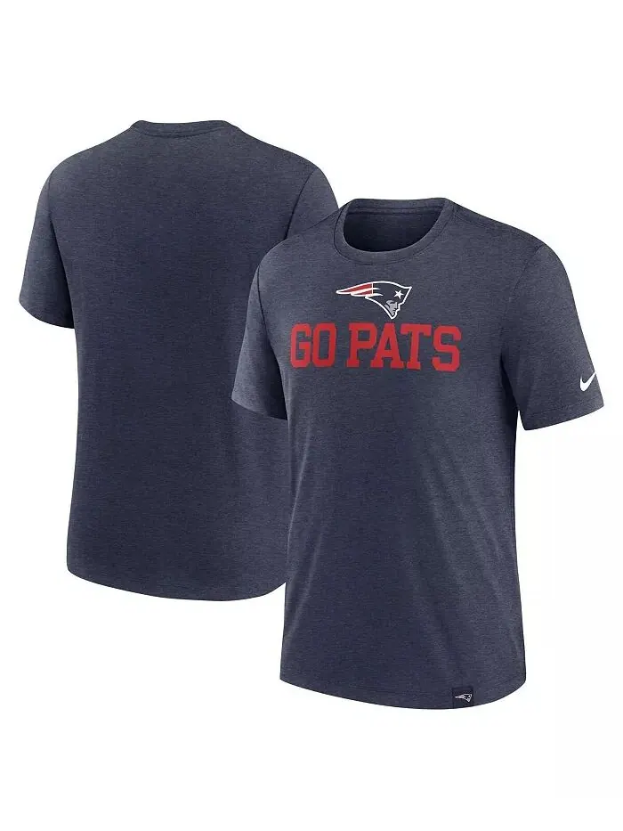 Футболка мужская Heather Navy New England Patriots Blitz Tri-Blend Nike — изображение 1 из 3