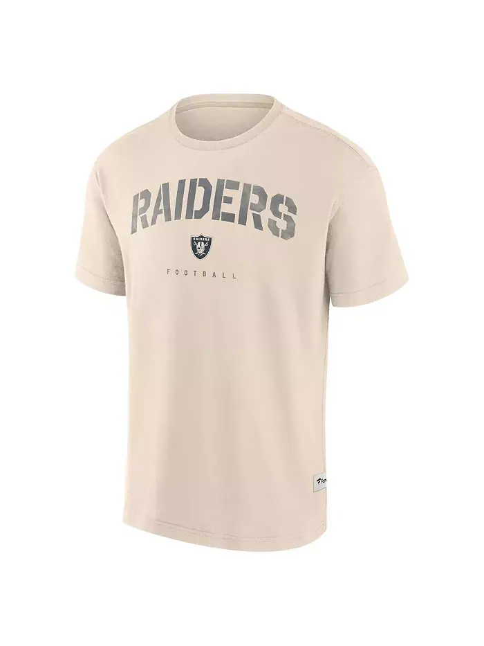 Мужская футболка Las Vegas Raiders Elements Weathered Tonal Future кремового цвета Fanatics — изображение 2 из 3