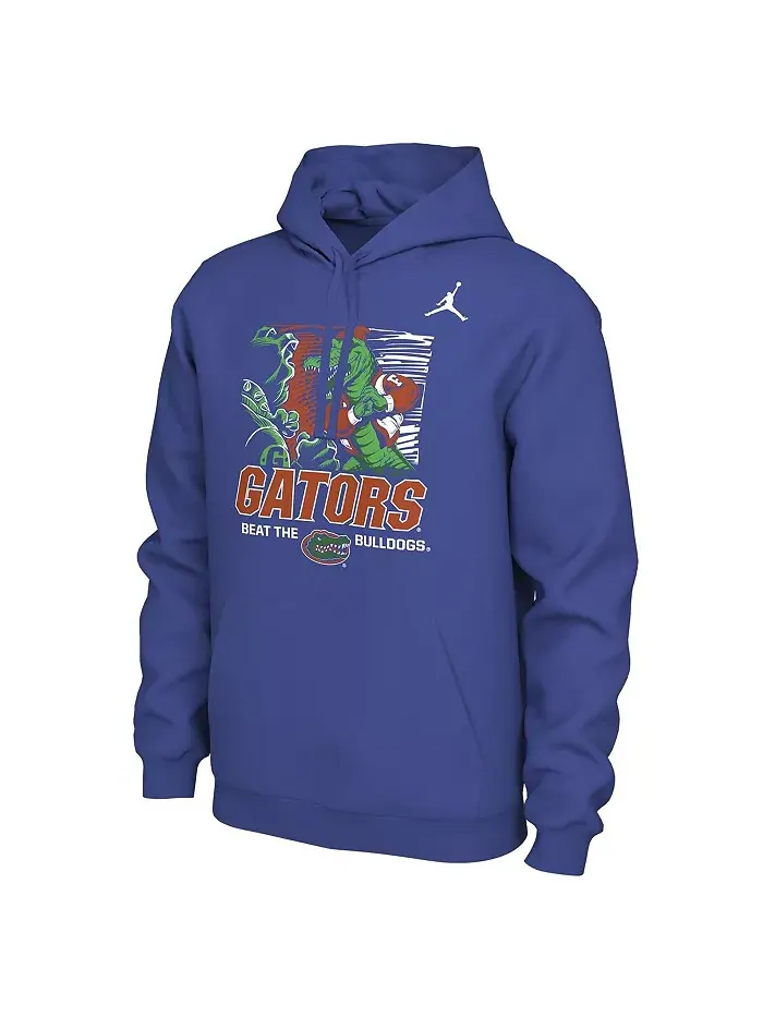 Мужская толстовка с капюшоном Royal Florida Gators FL/GA Rivalry Pullover Hoodie Nike — изображение 2 из 3