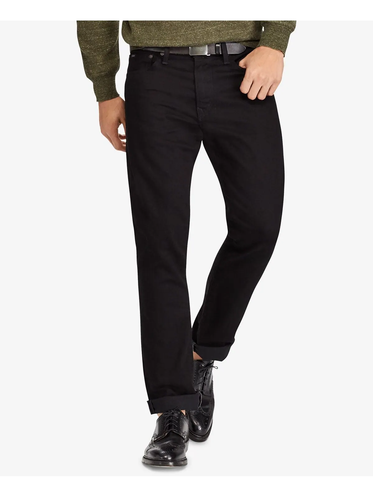 Мужские узкие прямые джинсы Varick Polo Ralph Lauren — изображение 1 из 5, черный