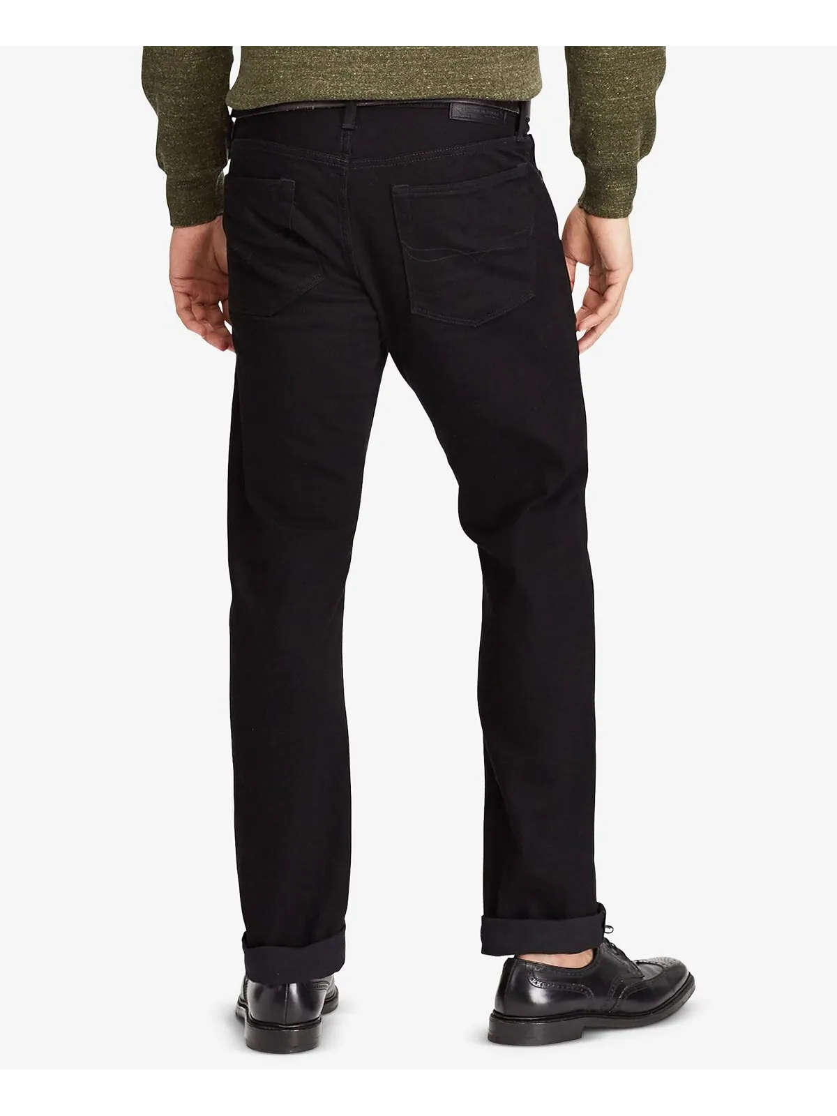 Мужские узкие прямые джинсы Varick Polo Ralph Lauren — изображение 2 из 5, черный