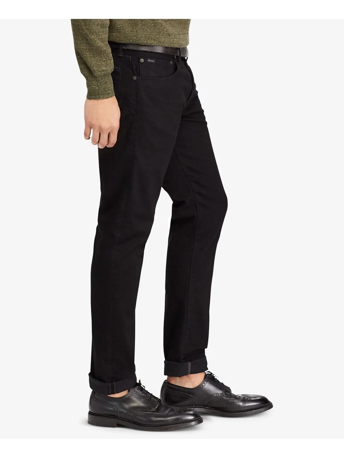 Мужские узкие прямые джинсы Varick Polo Ralph Lauren — изображение 3 из 5, черный