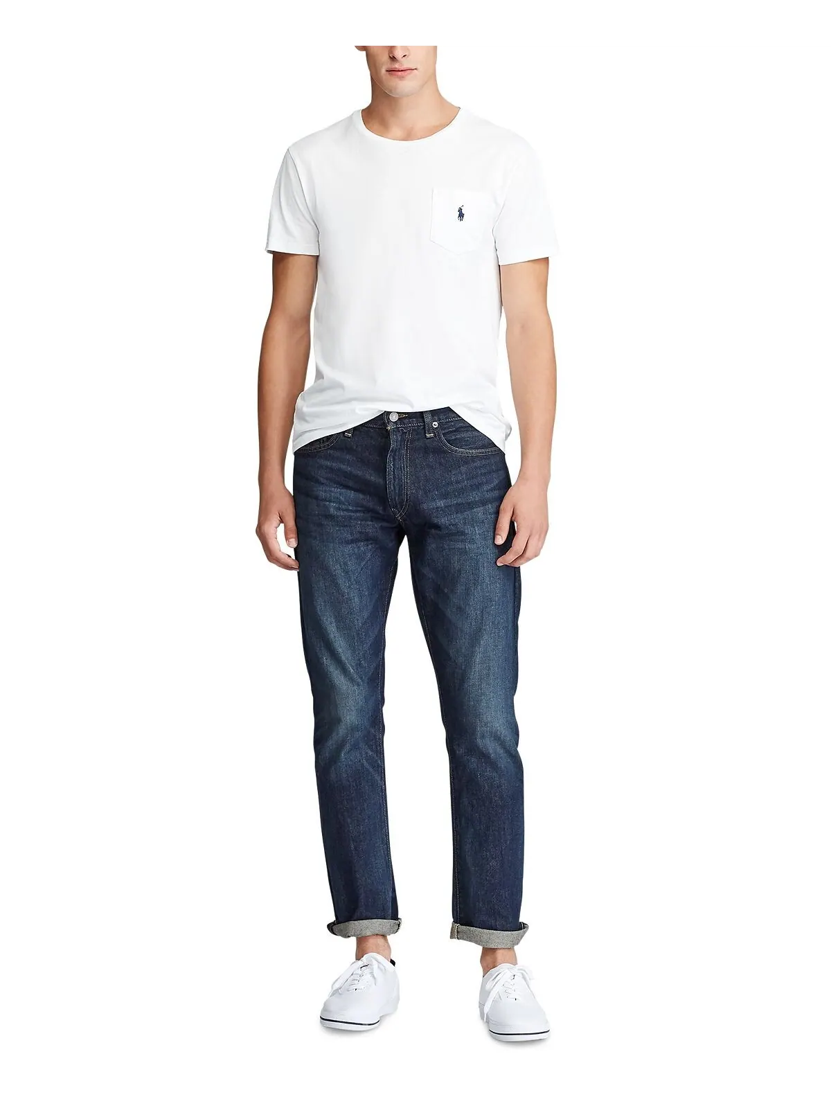 Мужские узкие прямые джинсы Varick Polo Ralph Lauren — изображение 4 из 5, черный