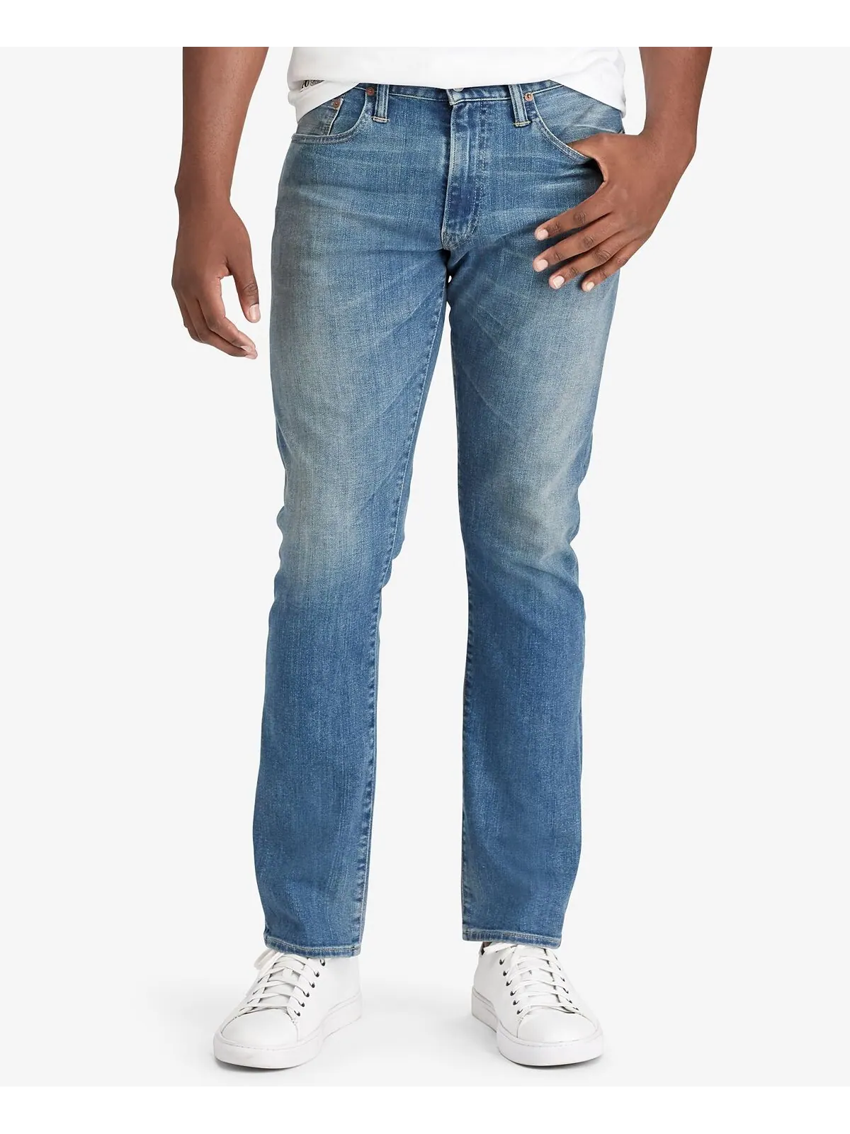 Мужские узкие прямые джинсы Varick Polo Ralph Lauren — изображение 1 из 6, синий