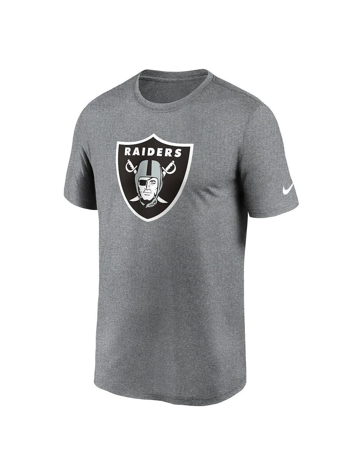 Мужская футболка с логотипом Heather Charcoal Las Vegas Raiders Legend Performance Nike — изображение 2 из 3, темно-серый