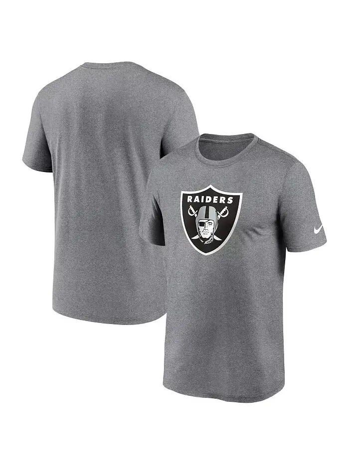 Футболка мужская Heather Charcoal Las Vegas Raiders Legend Logo Performance Nike