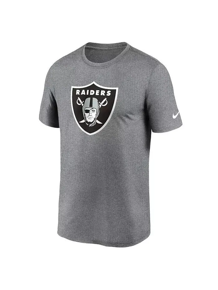 Футболка мужская Heather Charcoal Las Vegas Raiders Legend Logo Performance Nike — изображение 2 из 3