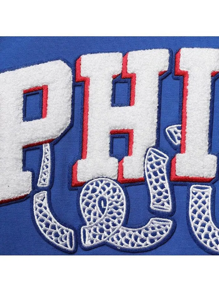 Мужская футболка Royal Philadelphia 76Ers Chenille Team Pro Standard — изображение 3 из 4, королевский