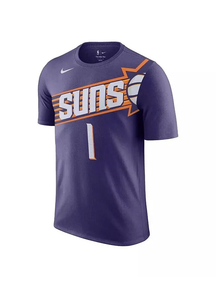 Мужская футболка Devin Booker Purple Phoenix Suns Icon Edition с именем и номером Nike — изображение 2 из 3