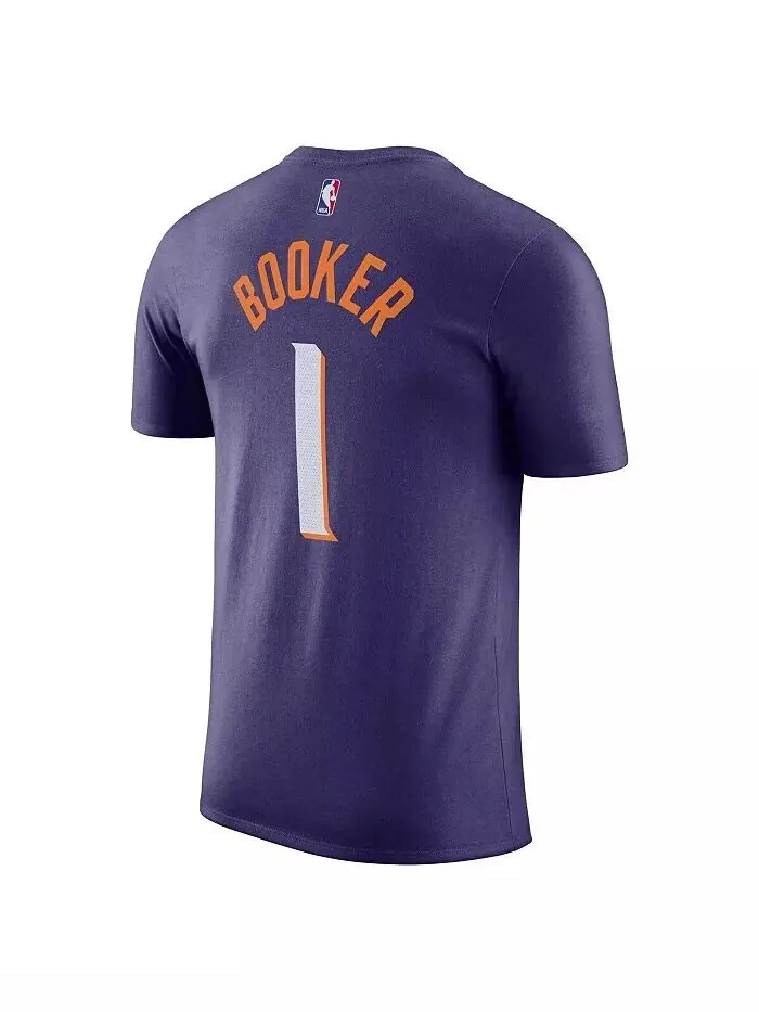 Мужская футболка Devin Booker Purple Phoenix Suns Icon Edition с именем и номером Nike — изображение 3 из 3