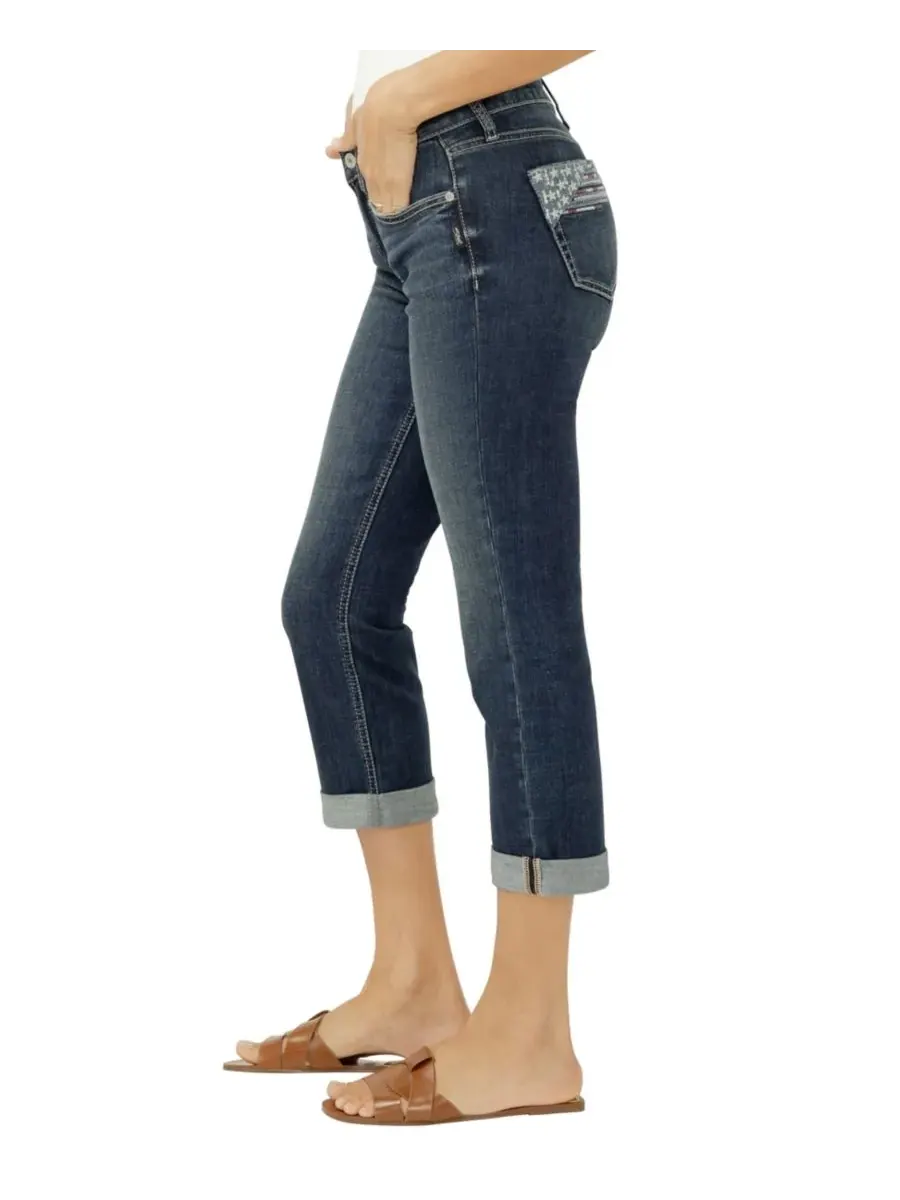 Женские джинсы-капри Suki Mid-Rise Americana Luxe Stretch Silver Jeans Co., Dreamscape — изображение 2 из 4