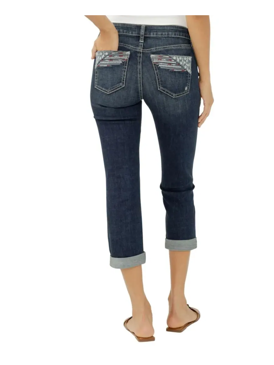 Женские джинсы-капри Suki Mid-Rise Americana Luxe Stretch Silver Jeans Co., Dreamscape — изображение 4 из 4