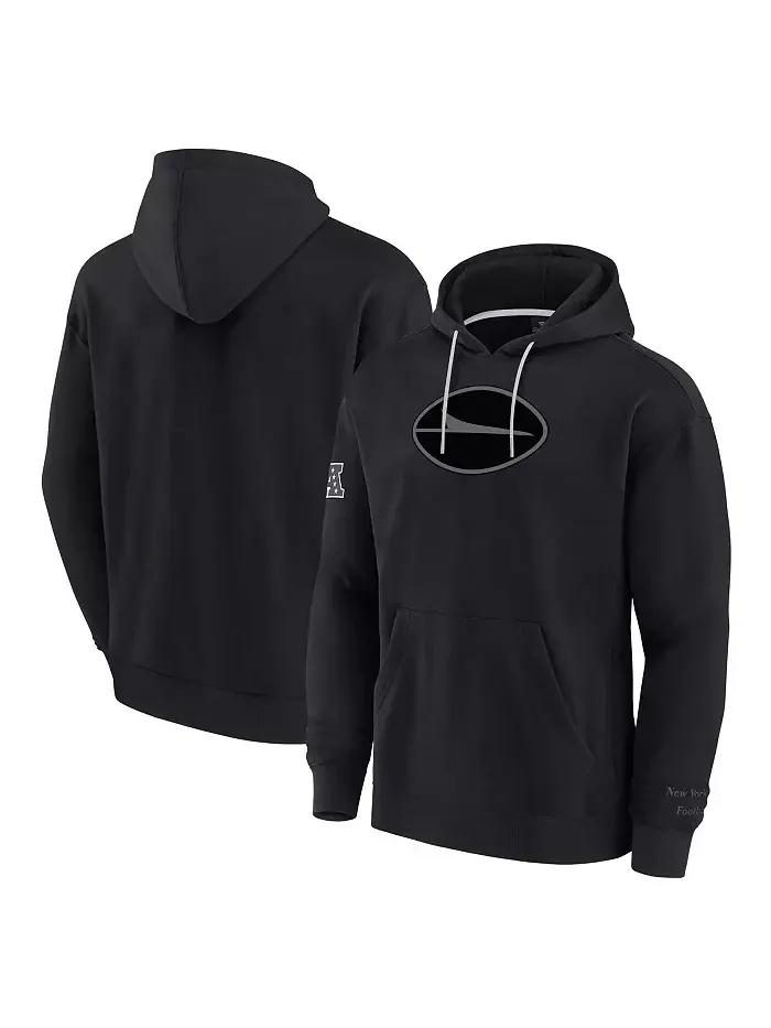 Мужская черная толстовка с капюшоном New York Jets Elements Pace Fleece Fanatics — изображение 1 из 3