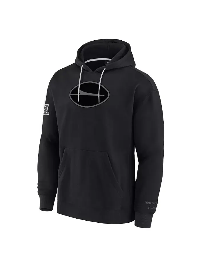 Мужская черная толстовка с капюшоном New York Jets Elements Pace Fleece Fanatics — изображение 2 из 3
