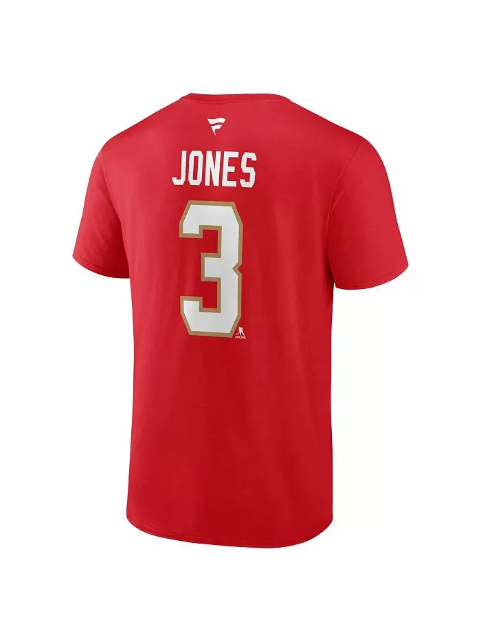 Мужская футболка Seth Jones Florida Panthers Authentic Stack Name Number, красная Fanatics — изображение 3 из 3