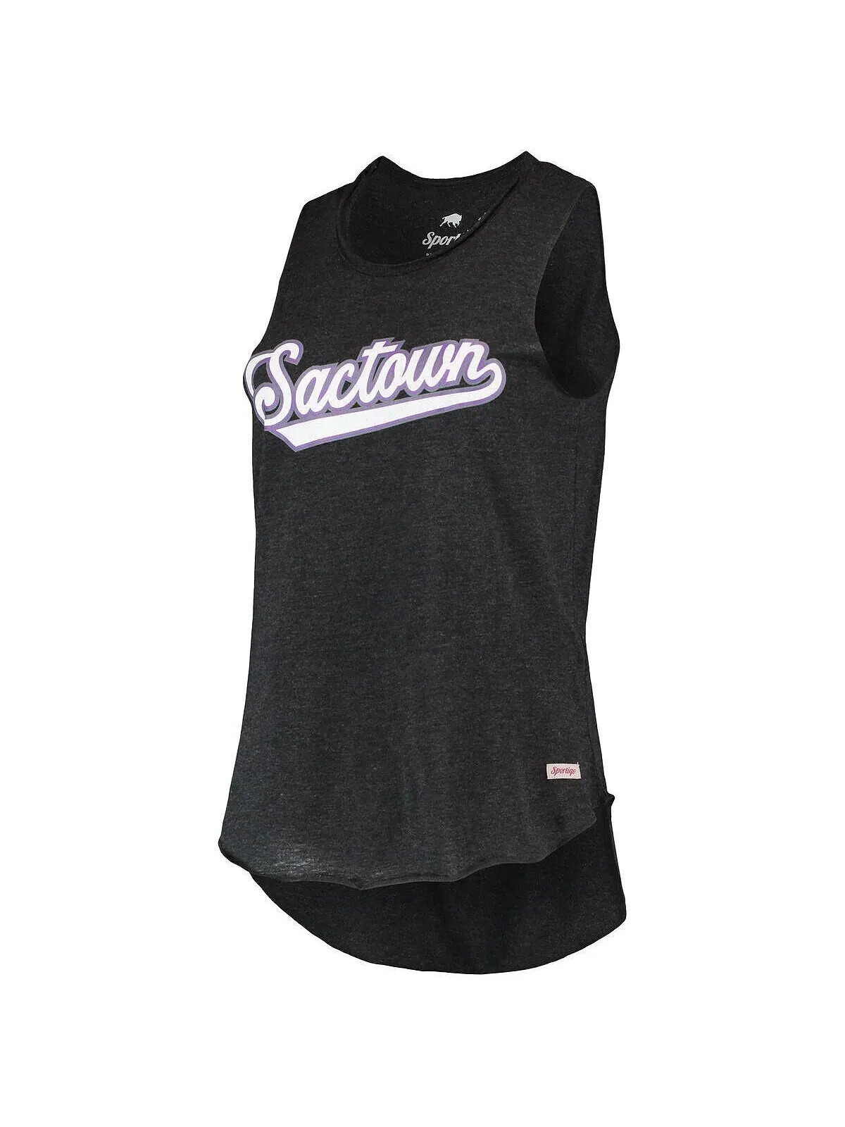Женская черная майка Sacramento Kings Sactown Janie Tri-Blend Sportiqe — изображение 2 из 3, черный