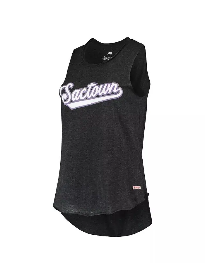Женская черная майка Sacramento Kings Sactown Janie Tri-Blend Sportiqe — изображение 2 из 3