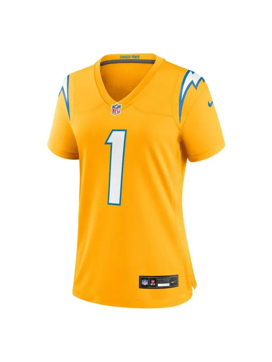 Женская золотая футболка Квентина Джонстона, альтернативная игровая форма команды Los Angeles — изображение 2 из 3, золото