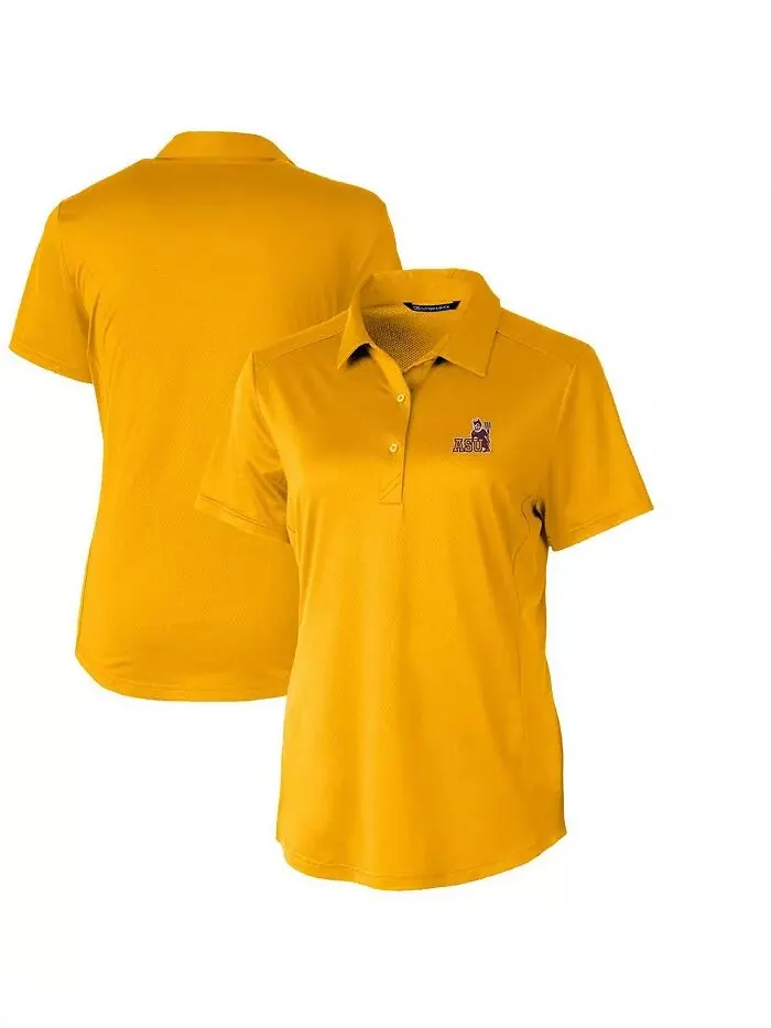 Женское золотое поло Arizona State Sun Devils Vault Prospect Textured Stretch Cutter & Buck — изображение 1 из 3