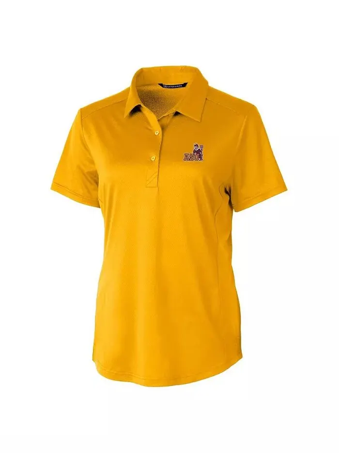 Женское золотое поло Arizona State Sun Devils Vault Prospect Textured Stretch Cutter & Buck — изображение 3 из 3