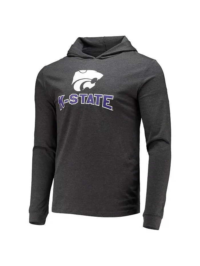 Мужской комплект худи с длинными рукавами и джоггеров Kansas State Wildcats в фиолетовом и — изображение 2 из 4