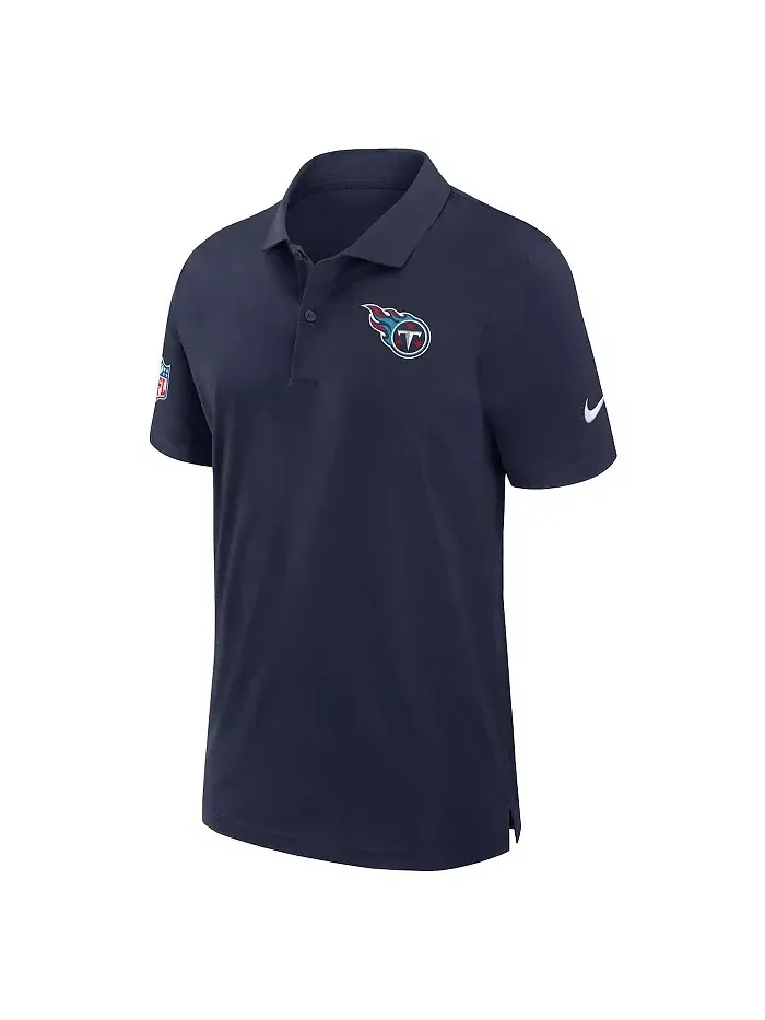 Мужская поло для игры в гольф Tennessee Titans 2024/25 в синем цвете Nike — изображение 2 из 3