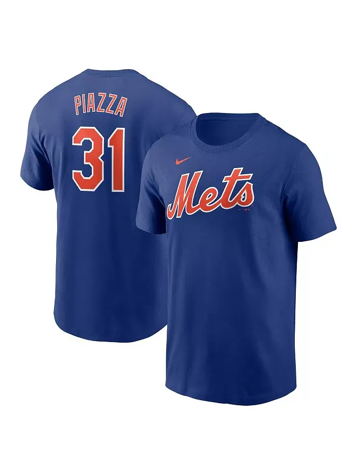 Мужская футболка Mike Piazza Royal New York Mets с именем и номером Fuse Nike — изображение 1 из 3