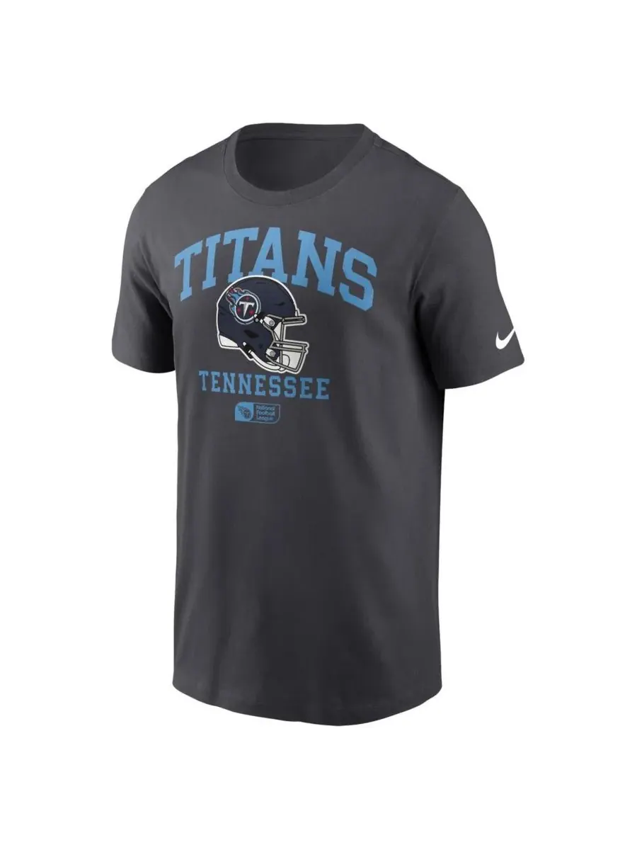Nike Мужская футболка с изображением шлема команды Tennessee Titans цвета антрацит — изображение 2 из 3, серый