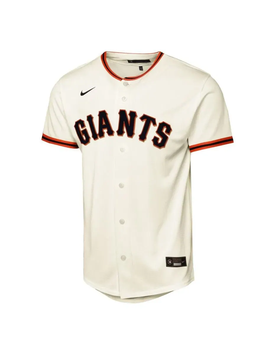 Детская футболка-реплика домашней формы команды San Francisco Giants, которую носит Чон Ху Ли — изображение 2 из 3, бежевый