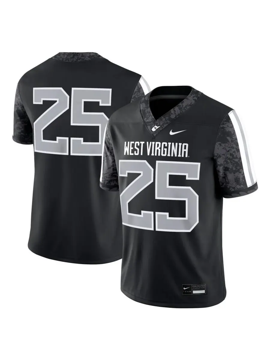 Nike Мужская черная альтернативная игровая майка команды West Virginia Mountaineers, размер 25 — изображение 1 из 3, черный