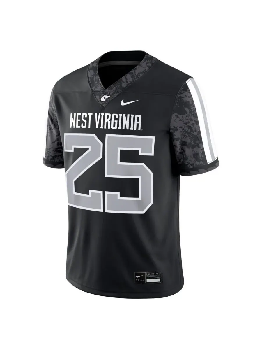 Nike Мужская черная альтернативная игровая майка команды West Virginia Mountaineers, размер 25 — изображение 2 из 3, черный