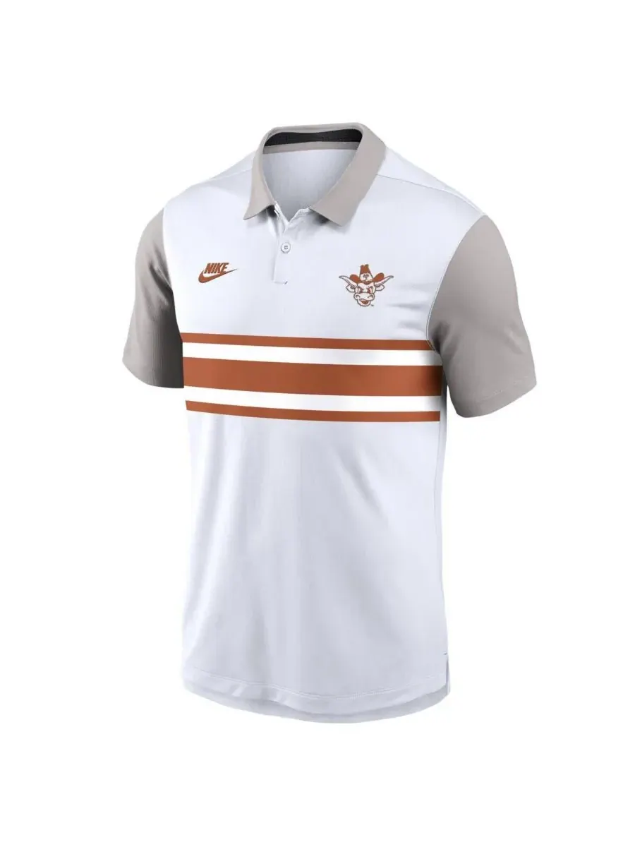 Nike Мужская белая/серая поло-рубашка Texas Longhorns Athletic Prep Legacy Logo Vapor Performance — изображение 3 из 3